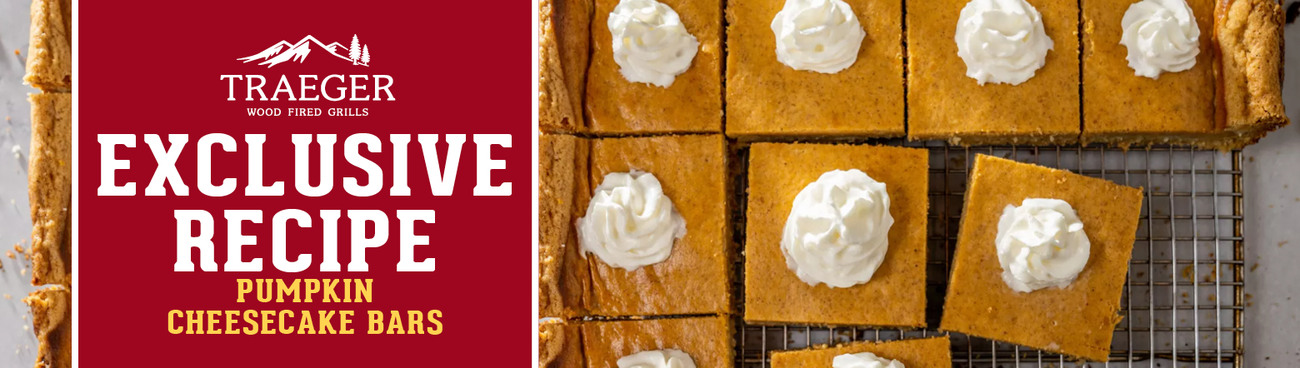 Traeger Pumpkin Cheesecake Bars