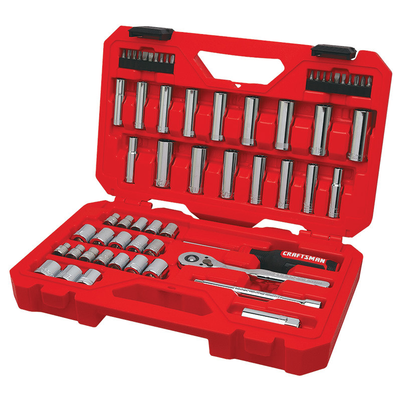 61 Pc. Craftsman® Metric & SAE 12 Point Mechanics Tool Set