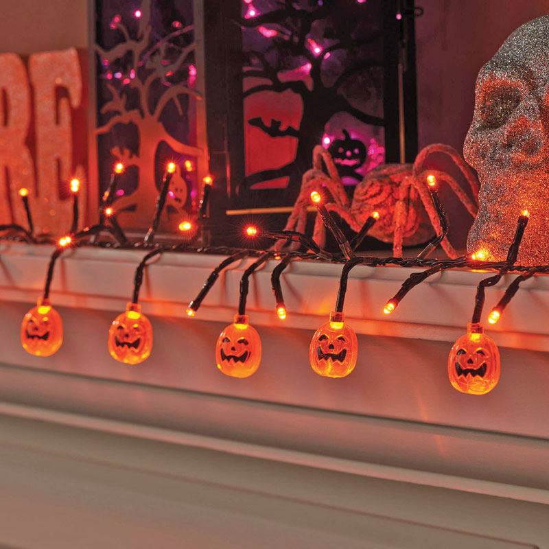 120 Ct. Celebrations Orange LED Pumpkin Lights