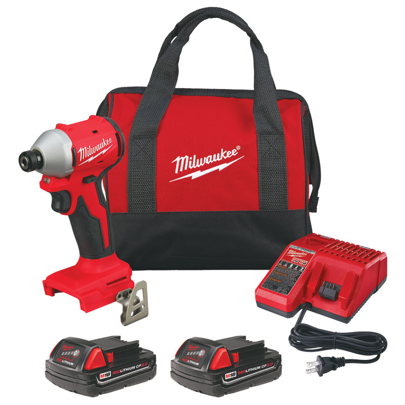 Milwaukee® M18 Compact Cordless Brushless Tool Impact Driver Kit