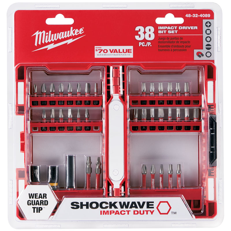 38 Pc. Milwaukee Shockwave Impact Driver Bit Set