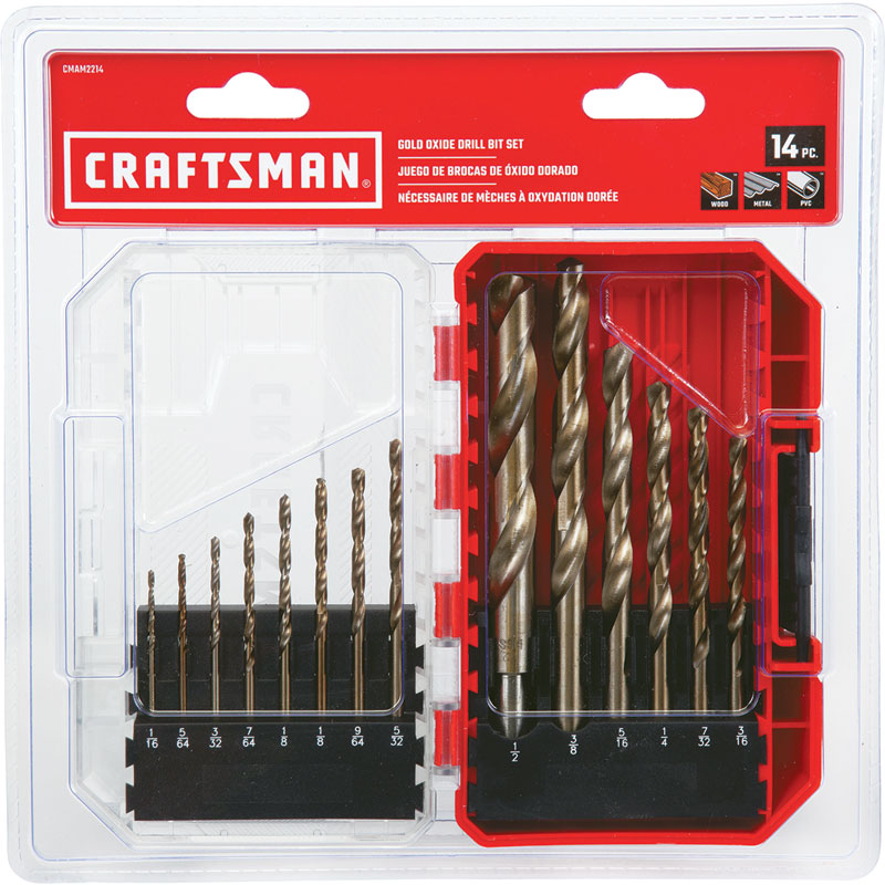 14 Pc. Craftsman® Gold Oxide Drill Bit Set