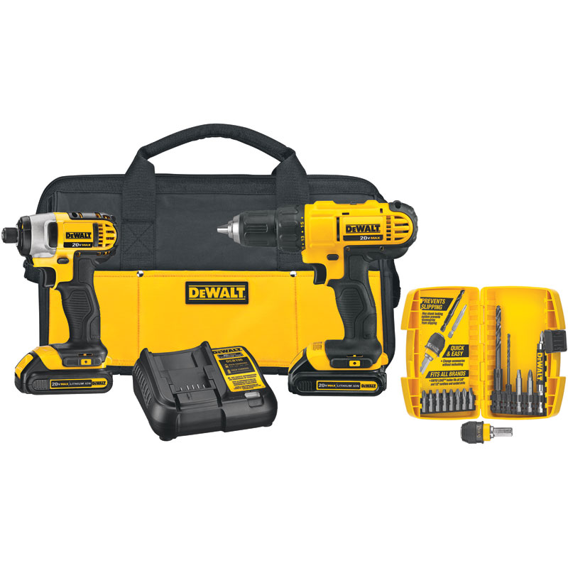 20V DeWalt Cordless Compact Driver & Impact Driver Kit