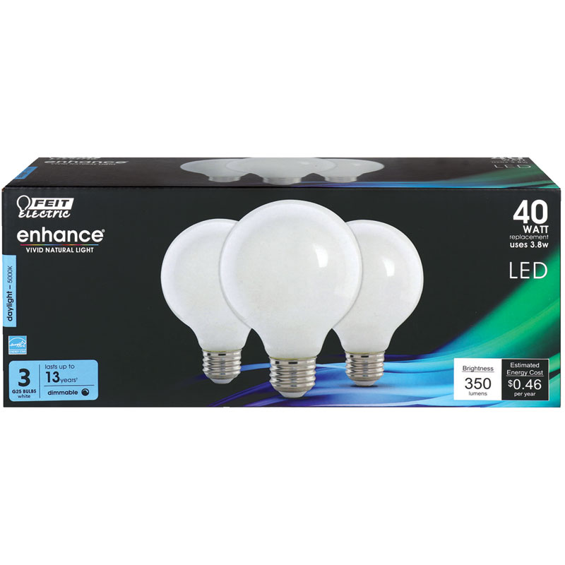 3 Pk. Feit® Enhance Daylight LED Light Bulbs