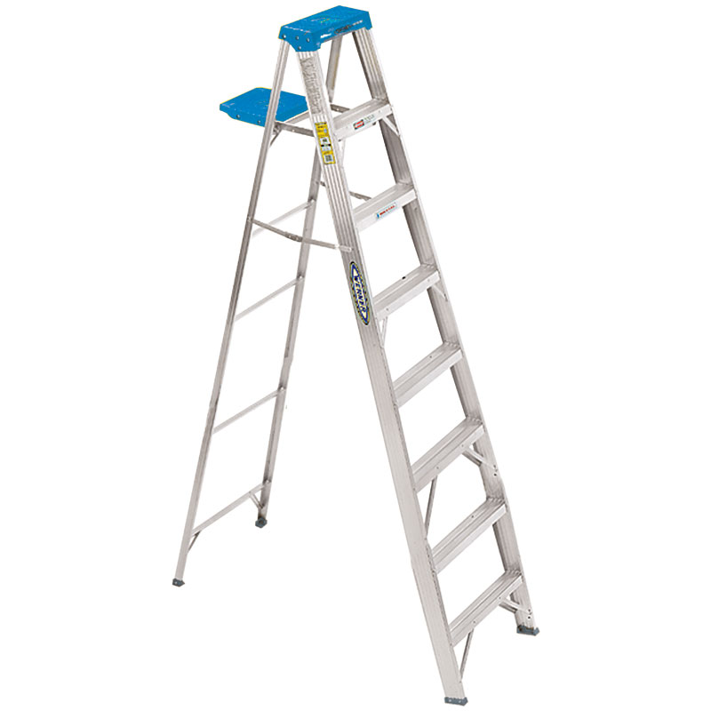 8' Werner® Type I Aluminum Stepladder