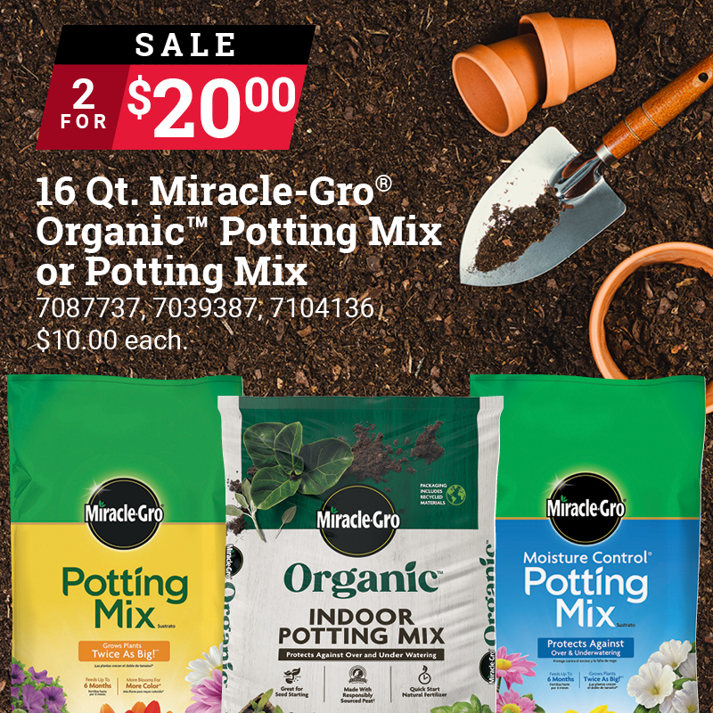 16 Qt. Miracle Gro Flower & Plant Potting Mix