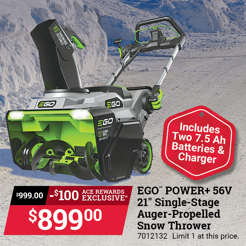 EGO Power+ 56V 21" Single-Stage Battery Snow Blower Kit