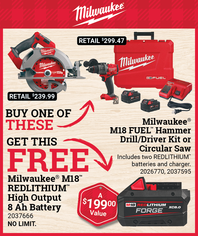 Milwaukee® Buy One of These & Get This Free!